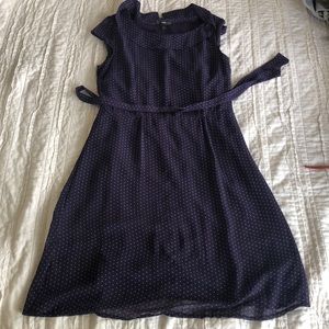 Navy polka dot dress